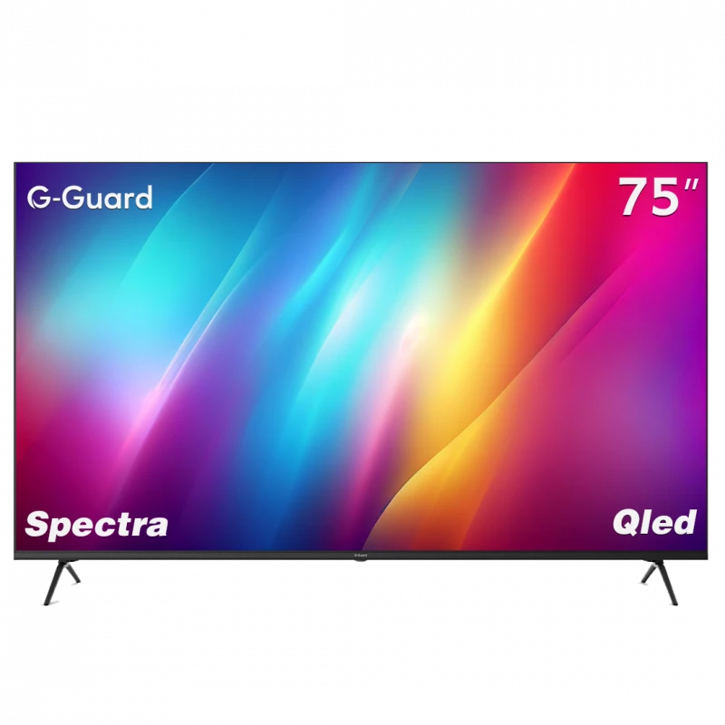 شاشة جي جارد 75 بوصة كيو ال اي دي ذكية SPECTRA بدقة 4K الترا اتش دي جوجل تي في دولبي اتموس - جي-جارد